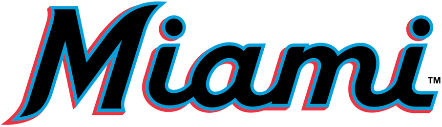 Miami Marlins 2019-Pres Wordmark Logo fabric transfer